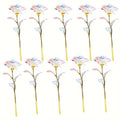 10PCS Valentine's Day Creative Gift 24K Foil Plated Rose Gold Rose Last Forever Love Wedding Decor Lover Roses Creative Gift Hot Zpaxo Colorful 10PCS