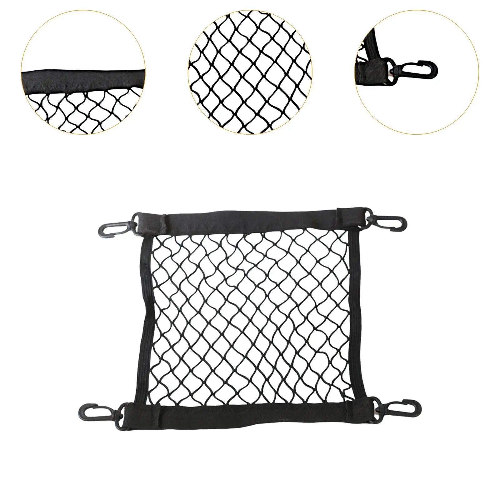 Road Bike Basket Cargo Net, Lightweight Portable Stretchable Netting for Motorcycle, Snowmobile Luggage Zpaxo