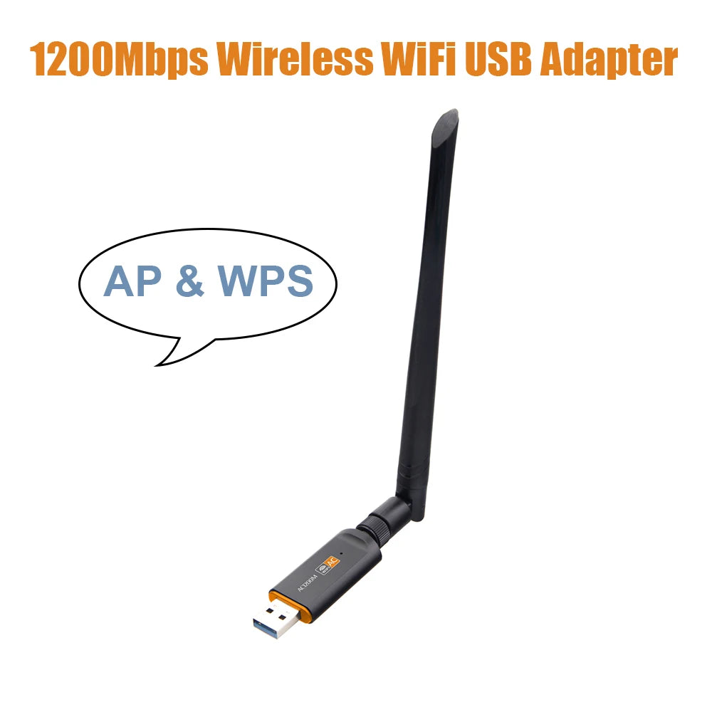 Dual Band USB 3 0 1200Mbps Wifi Lan Dongle Adapter RTL8812 Wireless Zpaxo Default Title