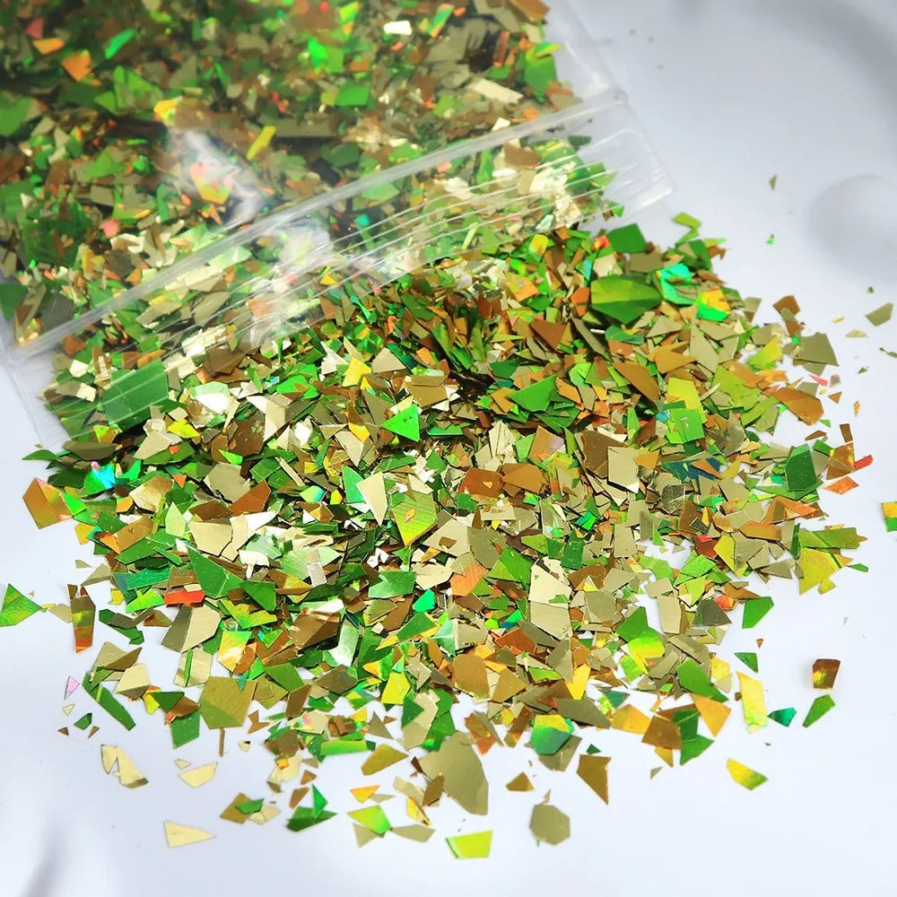 Iridescent Nail Art Sequins Irregular Shape Shiny Fragment Zpaxo Color-6