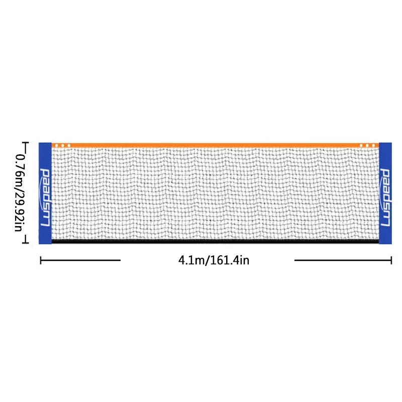 Portable Folding Standard Professional Badminton Net Indoor Outdoor Sports Volleyball Tennis Training Square Nets Mesh Zpaxo 4.1m