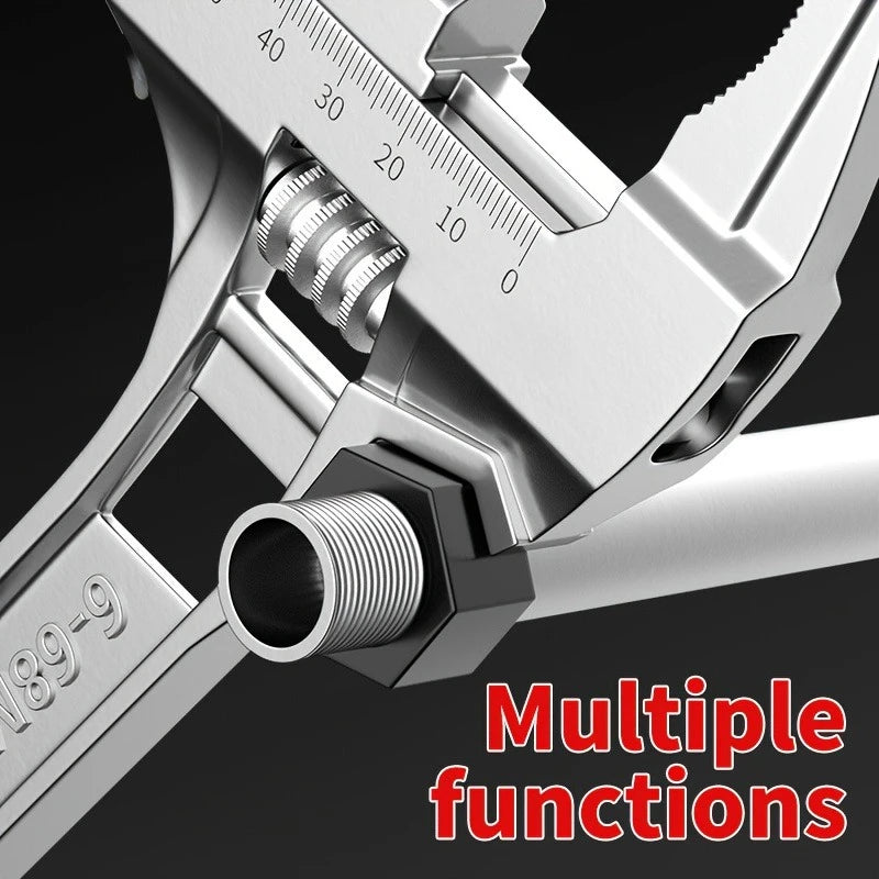 Versatile Adjustable Wrench Strong Grip Wide Opening Ideal Plumbing