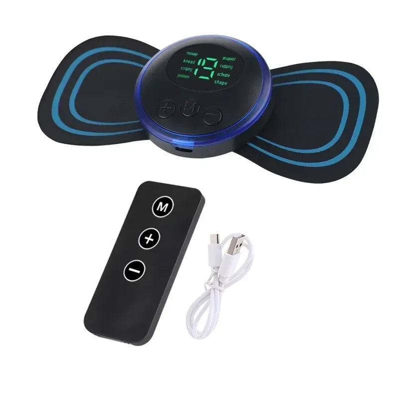 Portable Electric Neck Massager with Remote Control EMS Low Frequency Pulse Massager for Muscle Relaxation Relief The Pain Zpaxo Remote Control