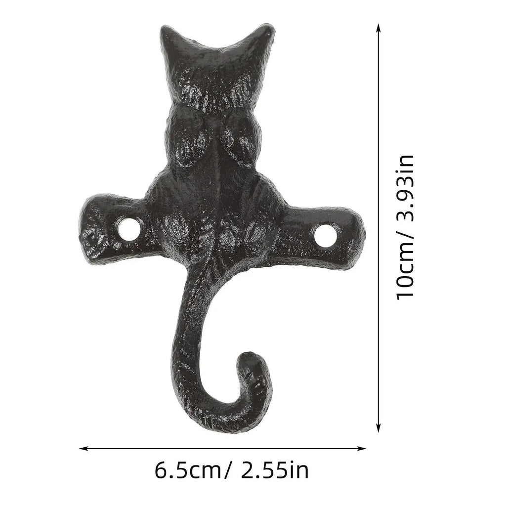 Classical Cat Wall Hooks Stylish Iron Decorative Hook Mounted Coat