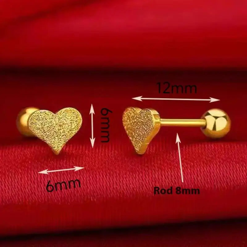 Fashion Stainless Steel Frosted Four-leaf Clover Stud Earrings Women Zpaxo