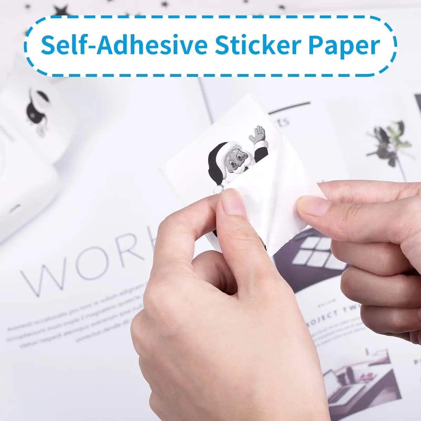 57mm Colorful Thermal Label Sticker Paper – Bluetooth Inkless Printer Thermal Label Paper Zpaxo