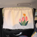 UV Protection Car Sunshade Curtain Universal Waffle Cloth Flower Zpaxo style 2