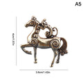 1Pcs Brass Horse Figurines Chinese New Year Zodiac Horse Ornament Feng Shui Lucky Statue Home Office Desktop Decoration Crafts Zpaxo A5