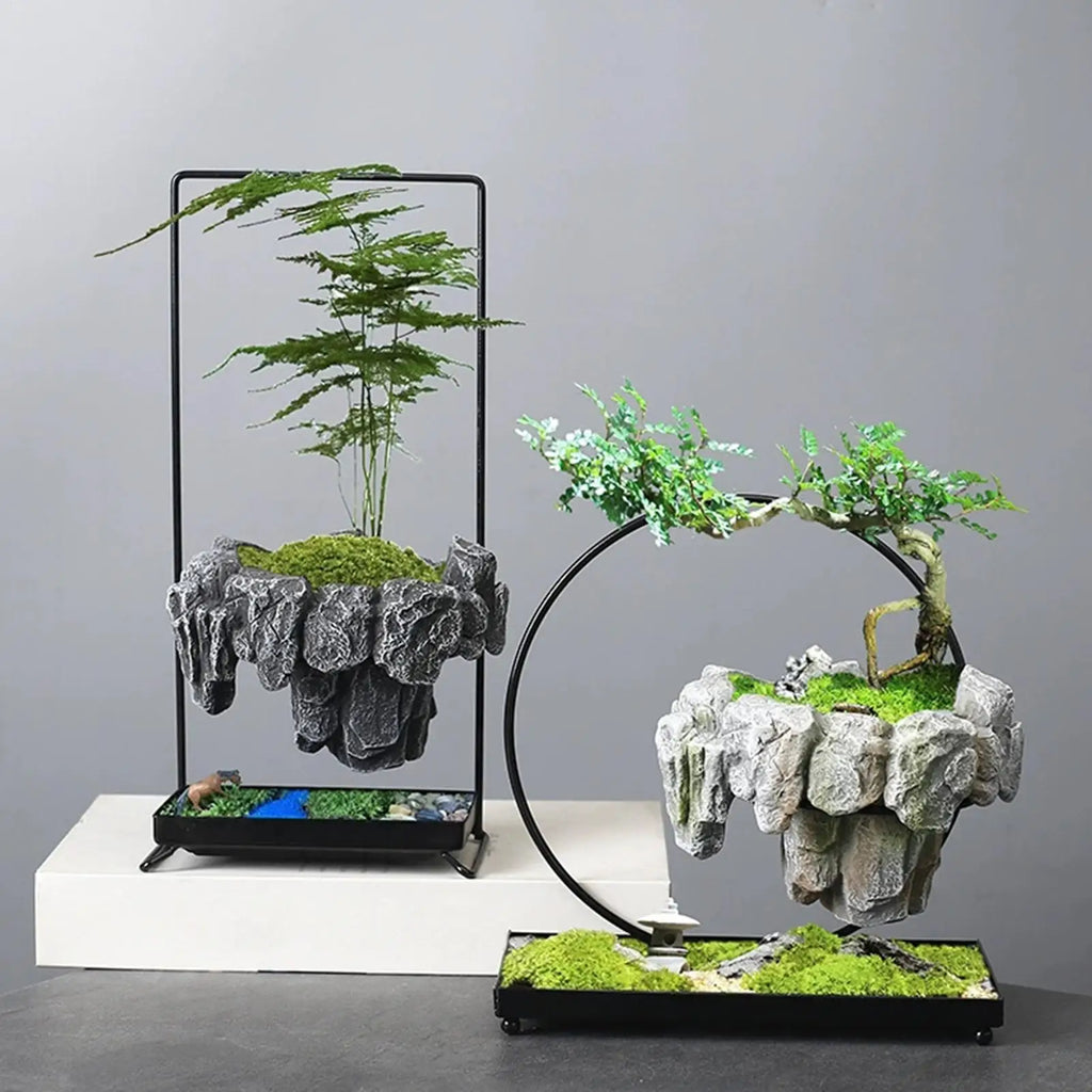 Floating Planter 360 Degree Rotating Levitating Display Rack Magnetic