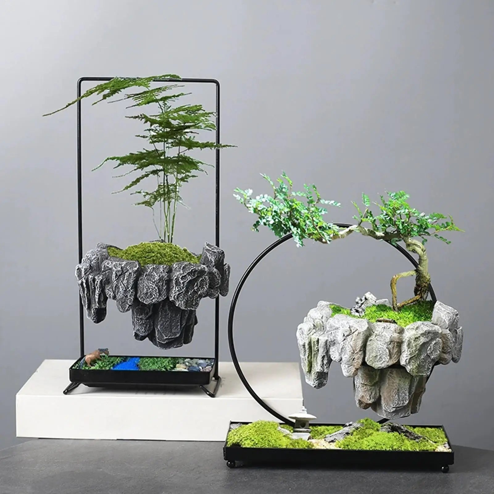 Floating Planter 360 Degree Rotating Levitating Display Rack Magnetic