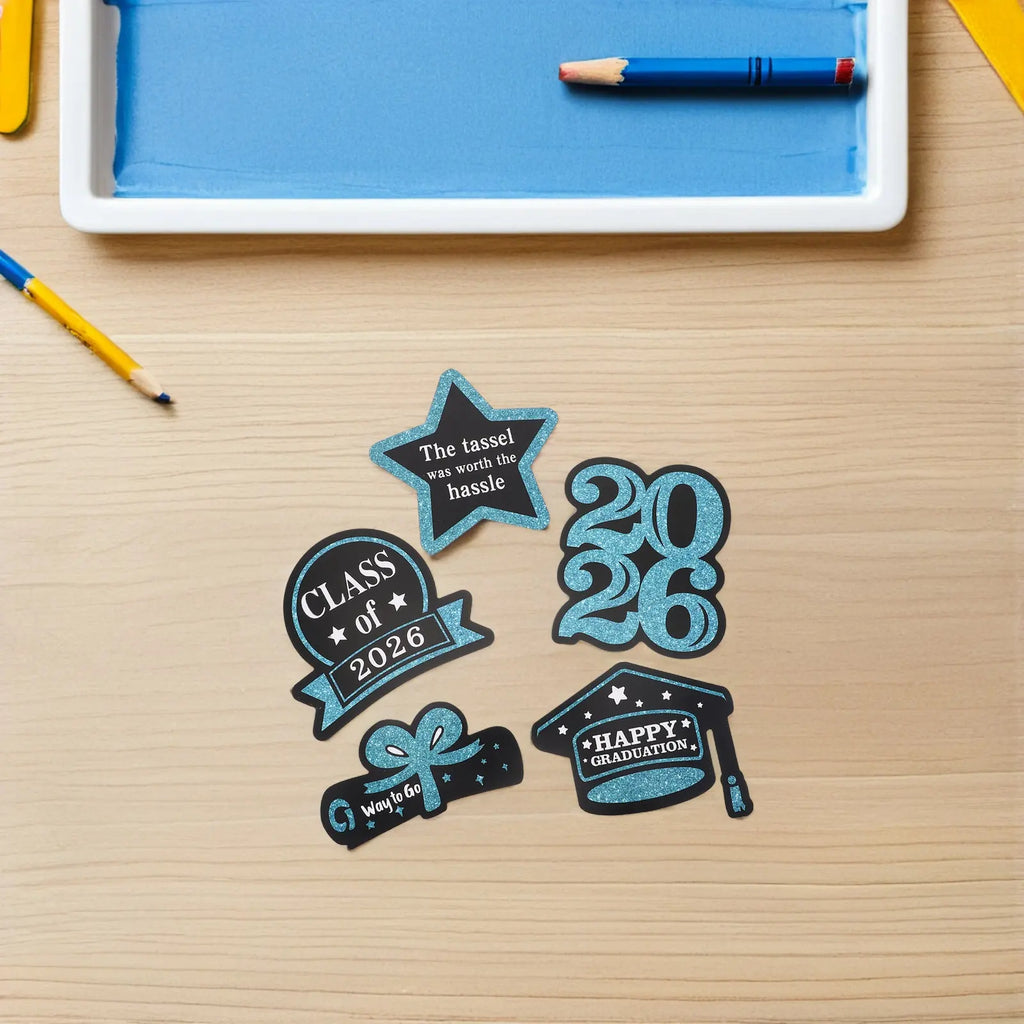 Graduation Decoration Class 2026 Grad Cap Table Centerpiece Sticks