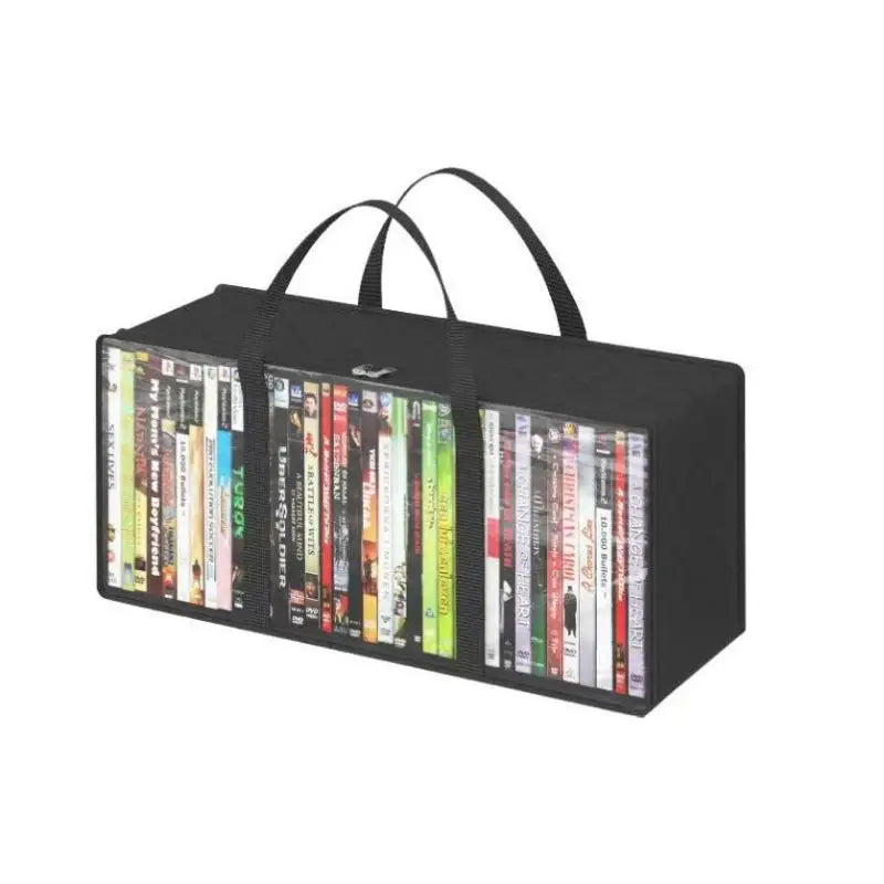 Large Capacity Non Woven Fabric Organizer Bag Dvd Storage Comic Book Zpaxo Black