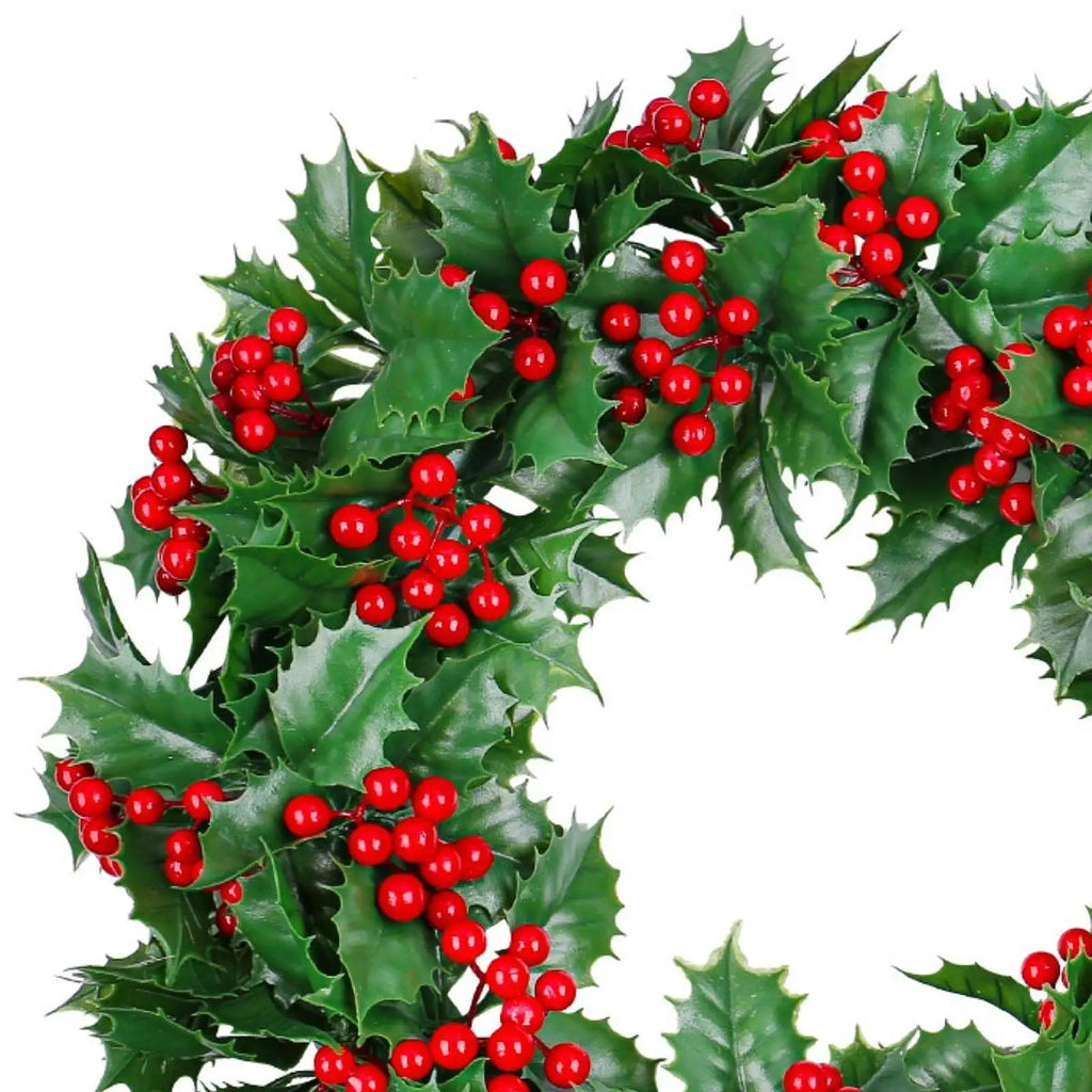 Artificial Christmas Wreath Garland Green Leaves Ornament Zpaxo