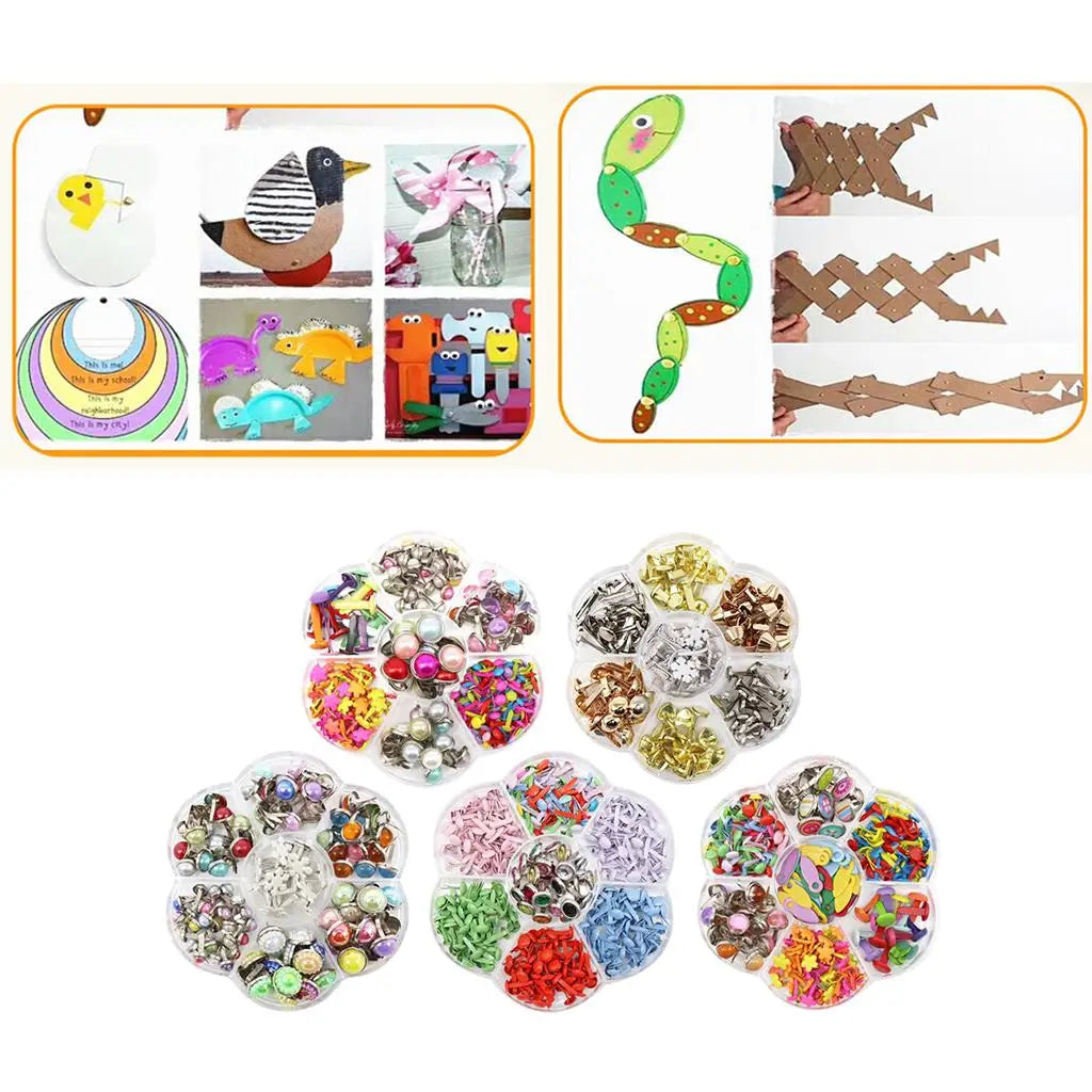 Mini Brads Metal Clips Bag Closure Craft Scrapbooking Handicrafts DIY Zpaxo