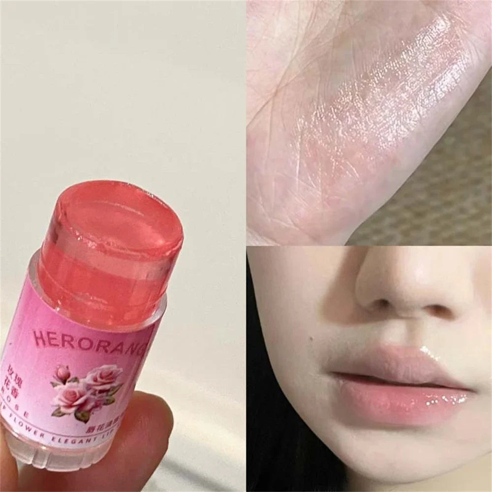 Transparent Coconut Fruit Lip Balm Care Moisturizing Fade Fine Lines Zpaxo 04 Rose