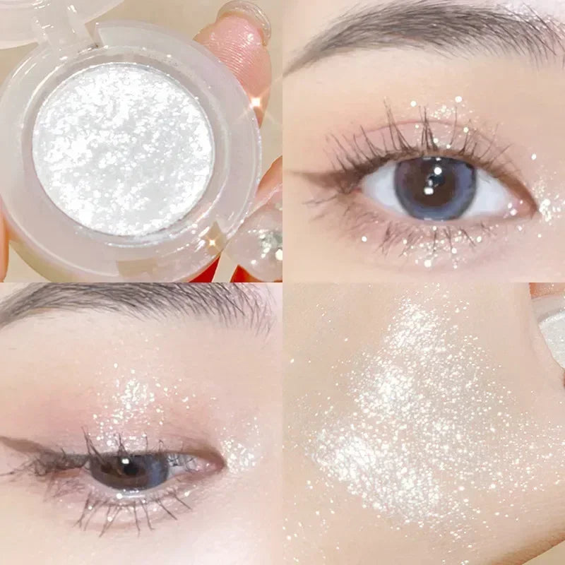 Monochrome Glitter Eyeshadow Pearlescent Highlighter Powder Makeup Zpaxo 1