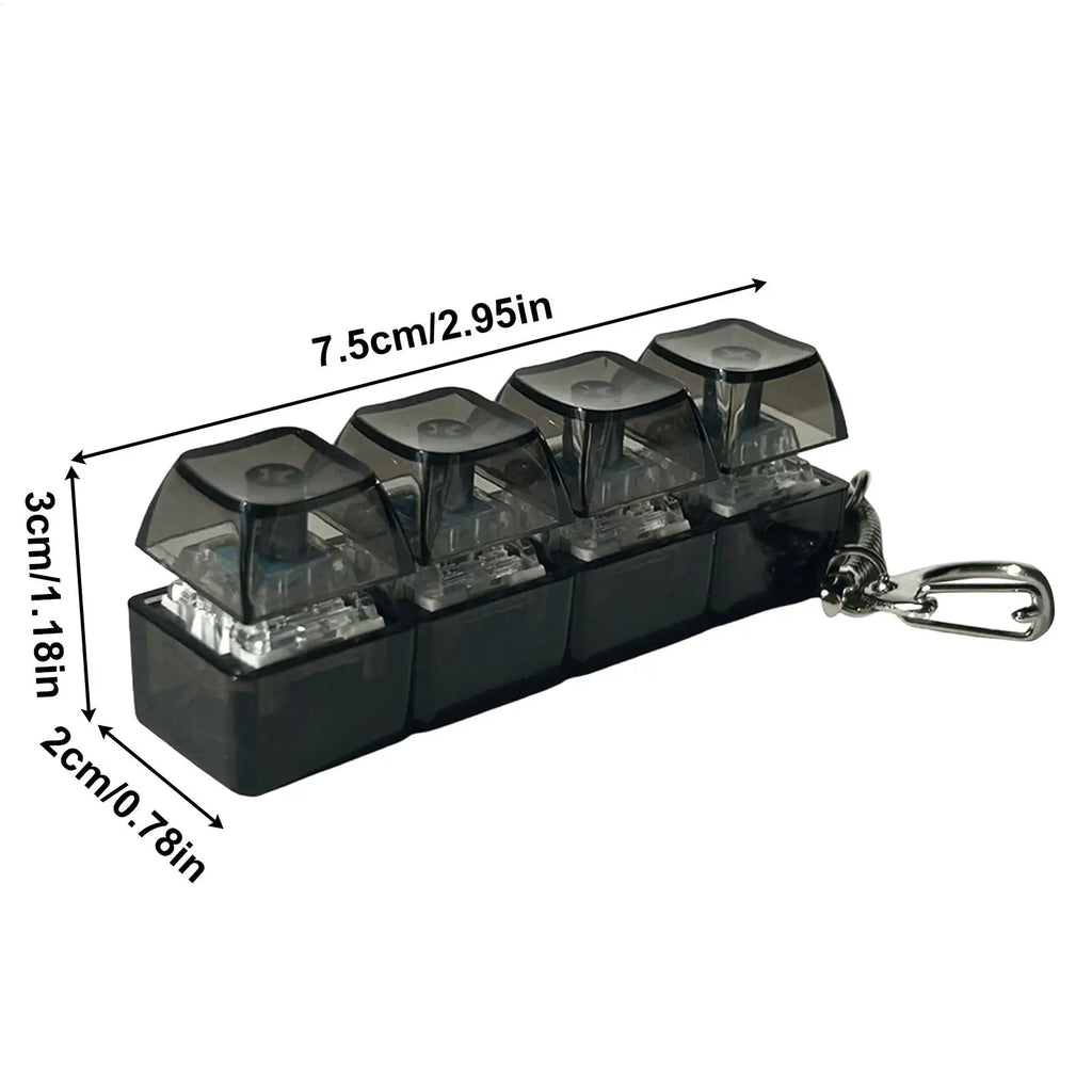 Clicker Fidget Toy Sensory Relaxation Keychain Keyboard Keychain With Light For Students Office Coworkers Friends Family Zpaxo