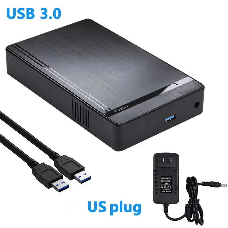 3.5'' HDD Case SATA to USB 3.0 Adapter External Hard Drive Enclosure for 2.5" 3.5" SSD Disk 450Mb/s 10TB HDD Case for PC Laptop Zpaxo US