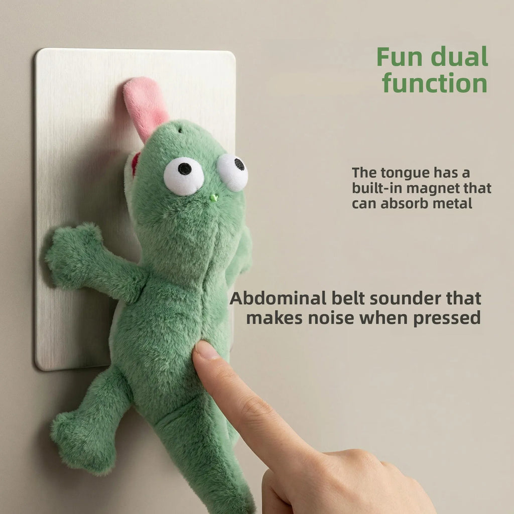 Squeaky Beaver Plan Sound-making Lizard Abstract Funny Plush Toy
