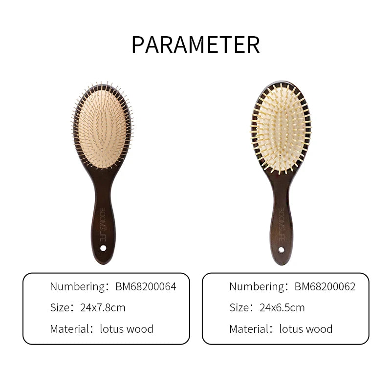 BOOMSLIFE Wood Cushion Hair Brush – Detangling & Scalp Massage Cushion Hair Brush Zpaxo