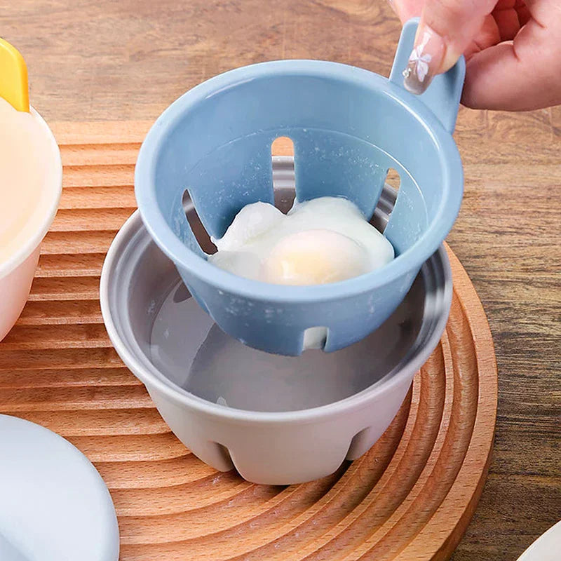 Silicone Egg Cooker 1/2 Cavity Microwave Egg Poacher For Boiled Eggs And Poached Eggs Kitchen Cooking Gadgets Poached Egg Cups Zpaxo