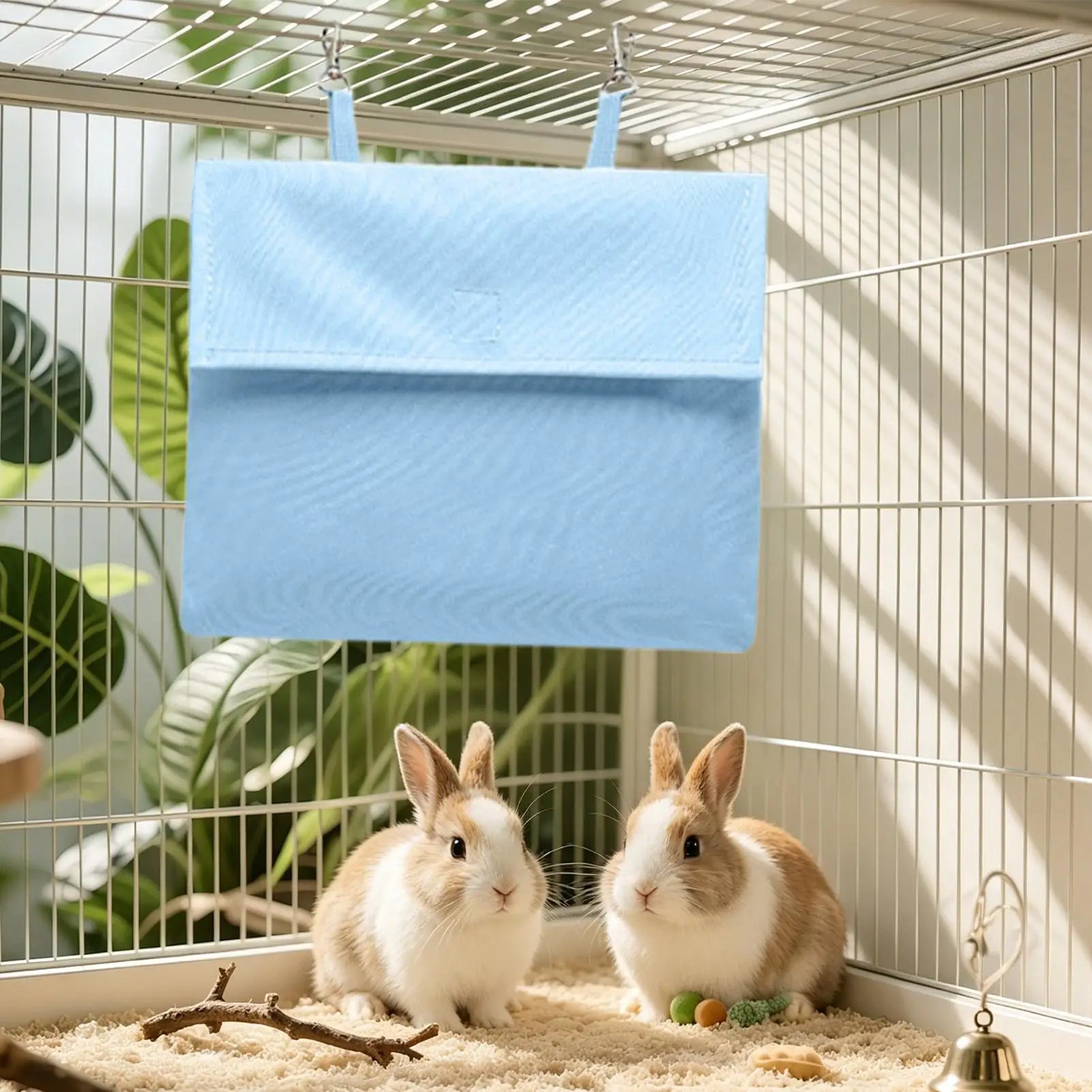Pet Ice Cage Cooler Hanging Sleeve Small Animal Cooling Pad Rabbits