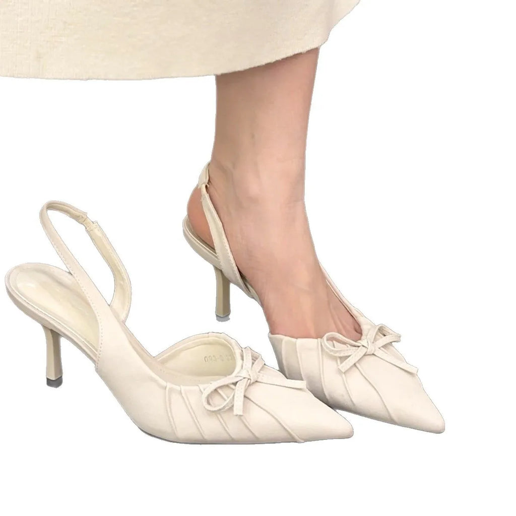 Summer Fashion After Ring Belt Sexy Banquet Bow Women's Shoes Pointy