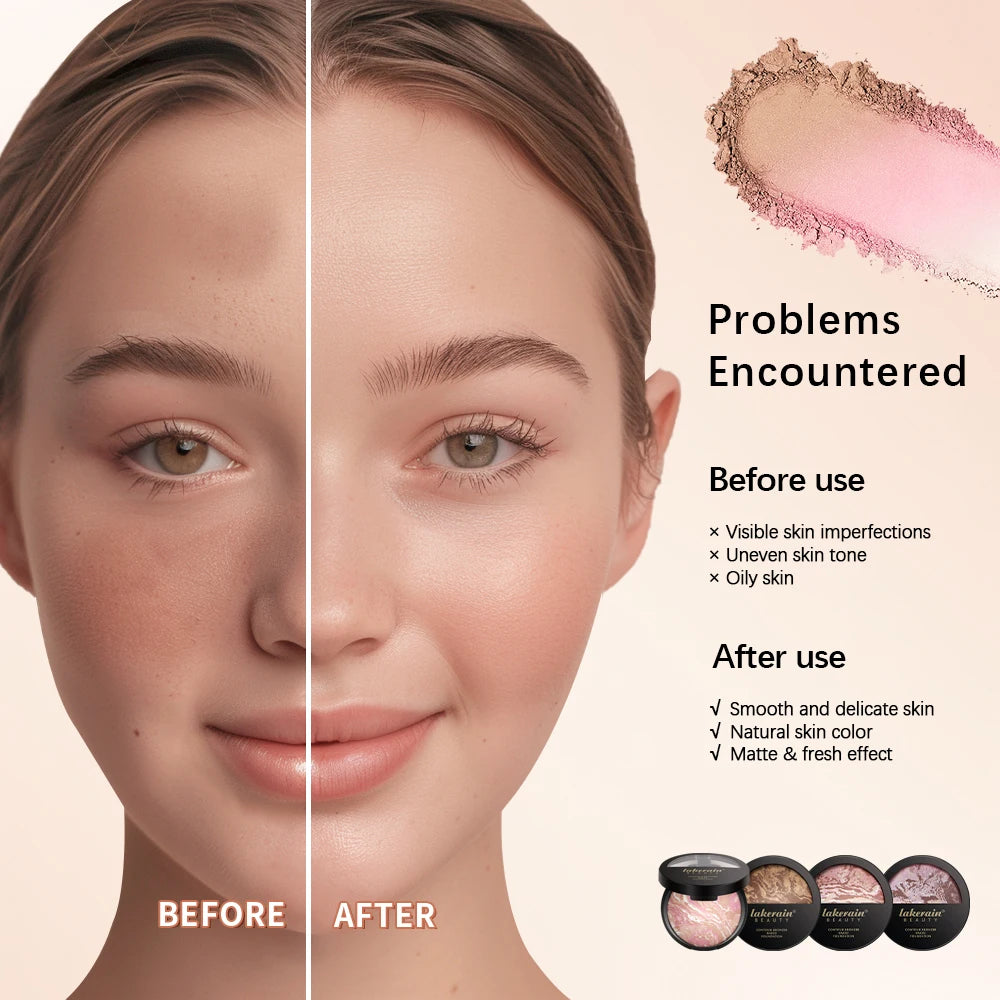 Matte Loose Powder Waterproof Oil-control Matte Full Coverage Face Makeup Makeup Setting Loose Powder Baked Powder Foundation Zpaxo