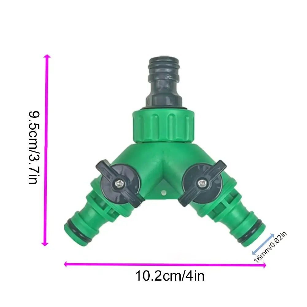 2-Way Garden Hose Splitter with Dual Shut-Off Valves Garden Hose Splitter Zpaxo