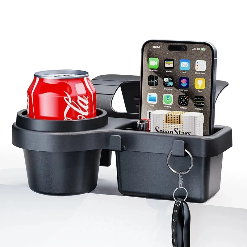 Car Cup Stand Phone Holder Mount Tray Side Door Window Storage Barrel