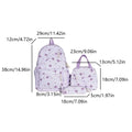 3Pcs/Set Kawaii Nylon Backpack with Handbag & Pencil Case All-Match School Bag Cute Bowknot Backpack School Outdoor Lunch Box Zpaxo E