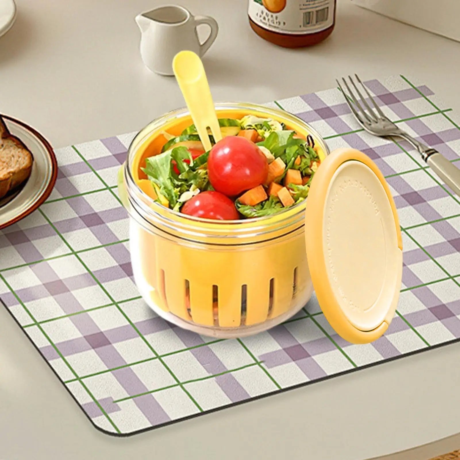 Fruit Salad Cup Portable Snack Containers Overnight Oatmeal