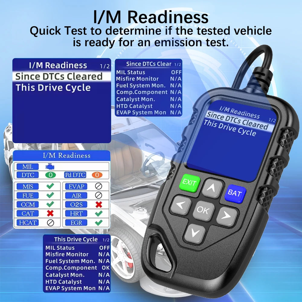 YM119 Car Auto Diagnostic Tool OBD2 Code Reader OBDII Scanner Work