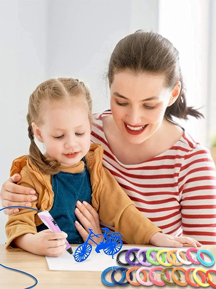 3D Printing Pen 2023 PLA Filament Children Kids Creative DIY Pens