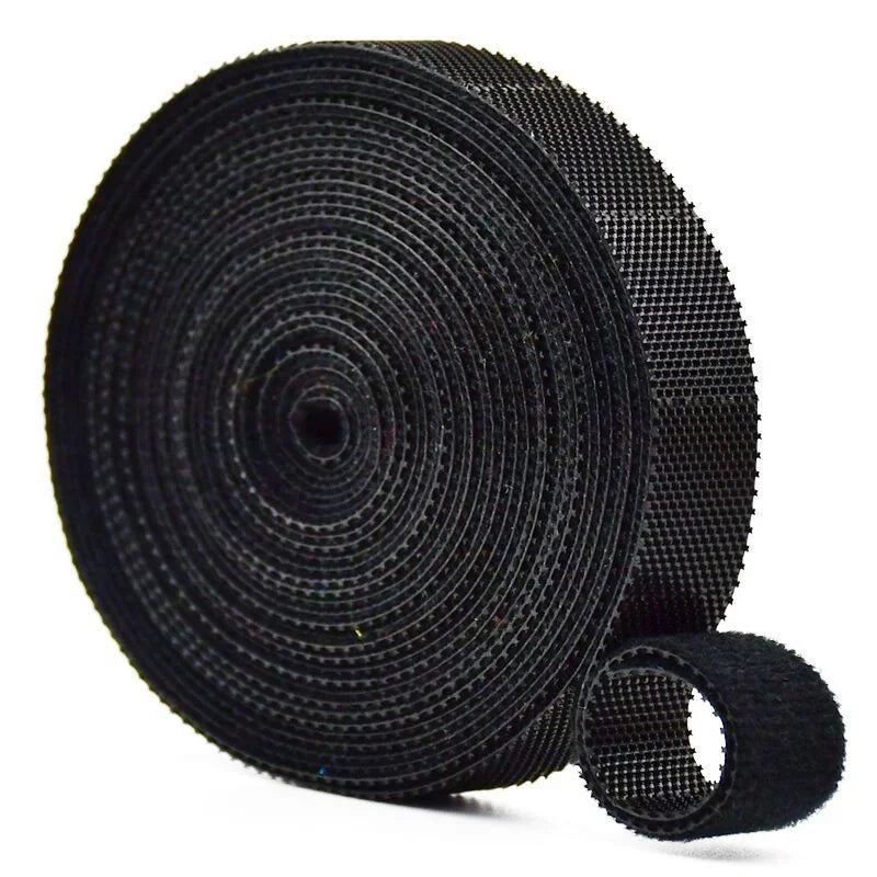 5M Roll Fastening Tape Cable Ties Reusable Double Side Self Adhesive Zpaxo 20mm 5Meter black