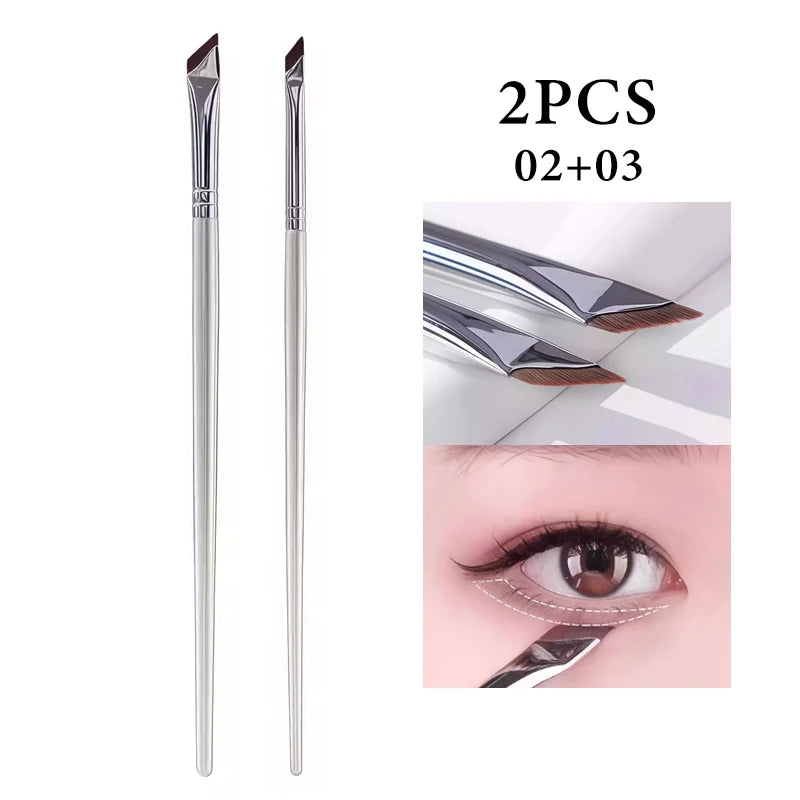 1 2 Professional Ultra Thin Angled Eye Liner Brush Fine Angle Flat Zpaxo 02-03