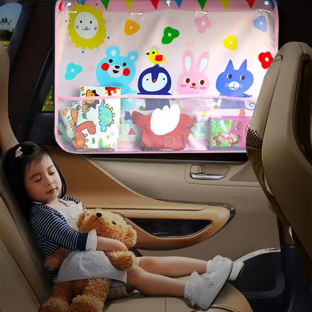 Telescopic Car Suction Shade Curtain Cartoon Styling Window Sun Zpaxo