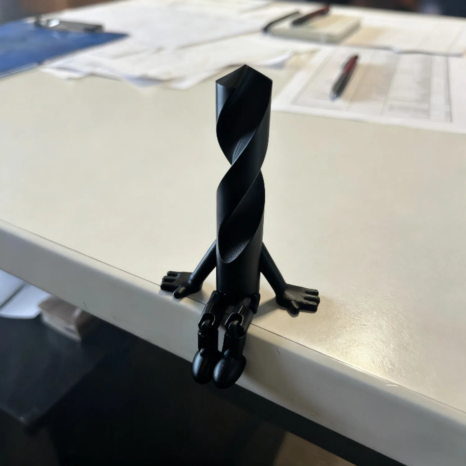 Drill Bit Companion Possessive Leg Sculpture Movable Joints
