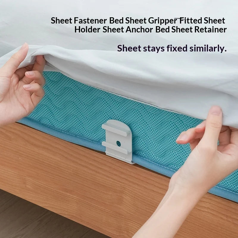 4-Pack Bed Sheet Corner Clips – Non-Slip Sheet Fasteners Sheet Corner Clips Zpaxo
