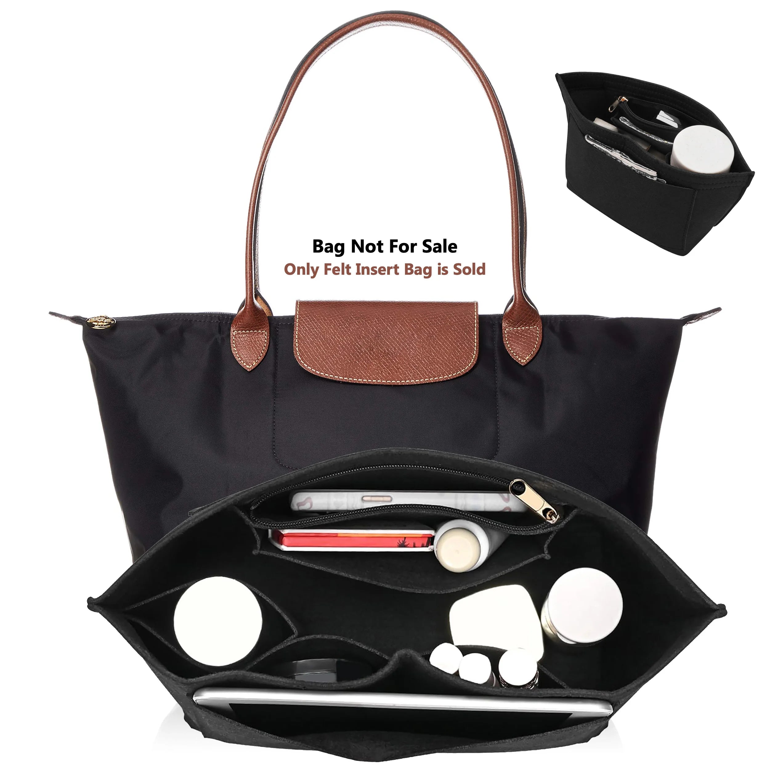 Felt Purse Organizer Insert – Handbag Liner & Travel Bag Purse Organizer Insert Zpaxo