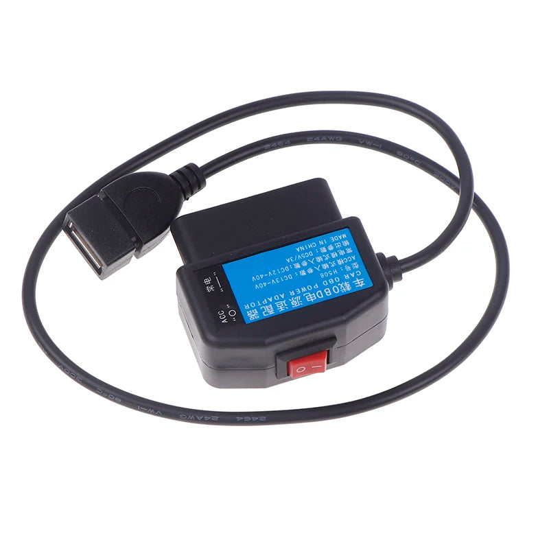 OBD Hardwire Kit USB 5V 3A – 24Hr Dash Cam Parking Monitor