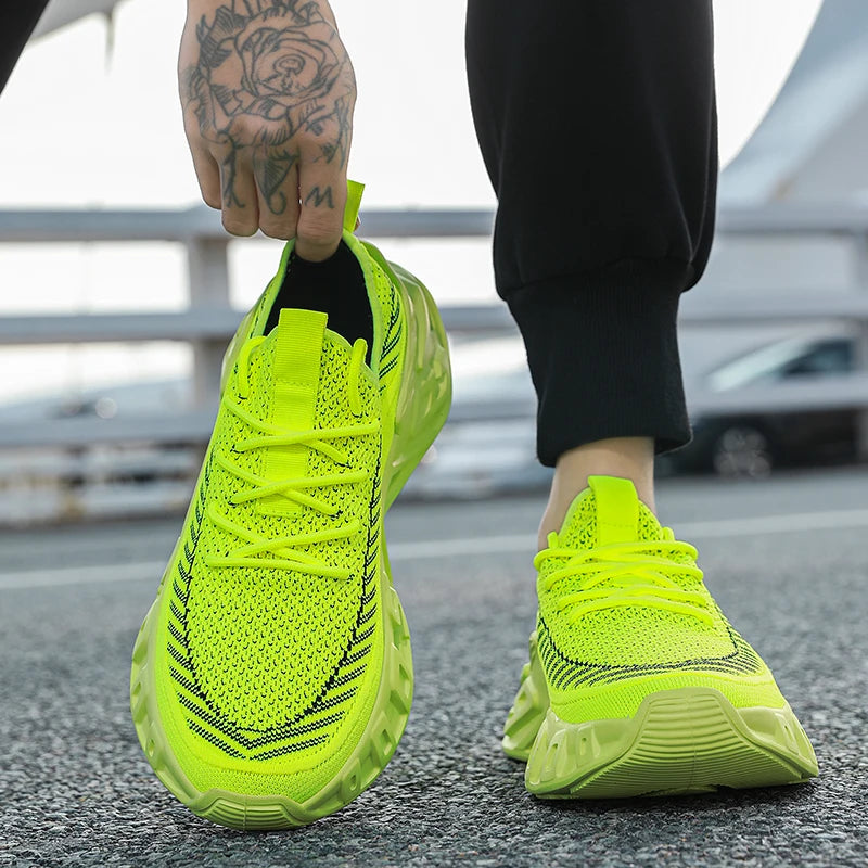 Men's Casual Sneakers Luxury Trainer Shoes Breathable Race Running