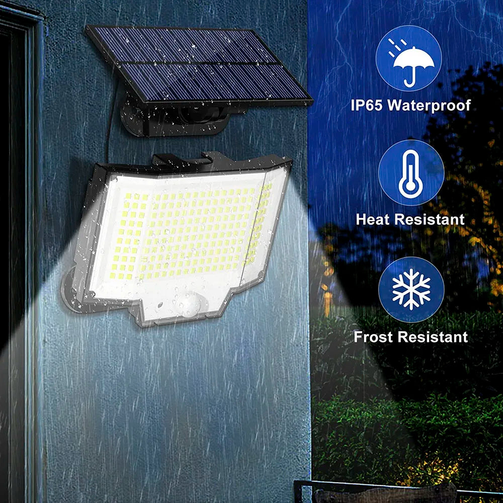Solar Light Motion Detection Powered Garland Security Flood Lamp Zpaxo