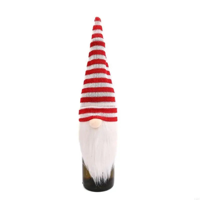 Christmas Themed Knitted Bottle Toppers Santa Design User Fabric