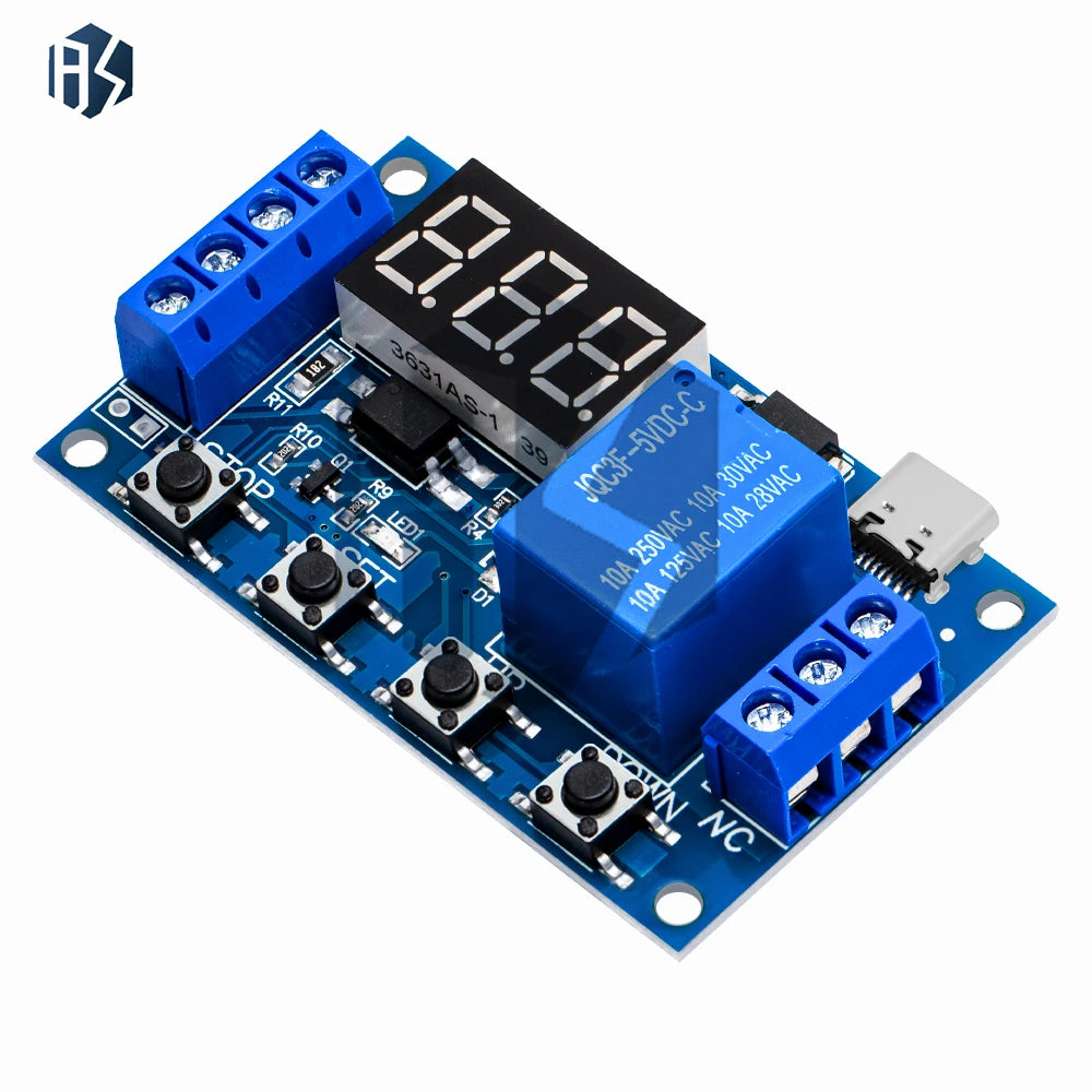 DIY Project Time Delay Relay – 5V 1-Channel 999-Min Cycle (for Arduino-Compatible ON/OFF Trigger) Zpaxo
