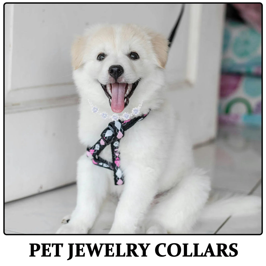 Pet Jewelry Necklace Collar Rhinestone Dog Cat Chain Adjustable Small