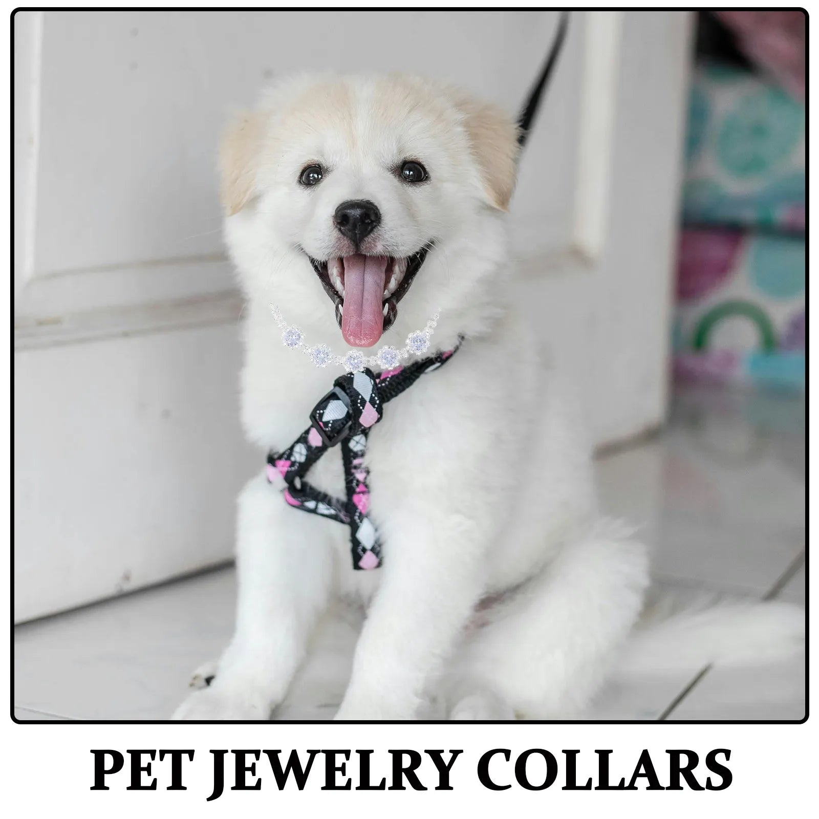 Pet Jewelry Necklace Collar Rhinestone Dog Cat Chain Adjustable Small