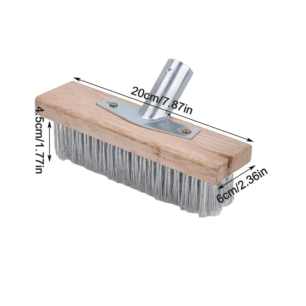 Heavy-Duty Wire Broom Stiff Bristle Broom Garden Broom For Patio Stone Concrete Garden Moss Cleaner outdoor cleaning Tools Zpaxo 20cm China Mainland