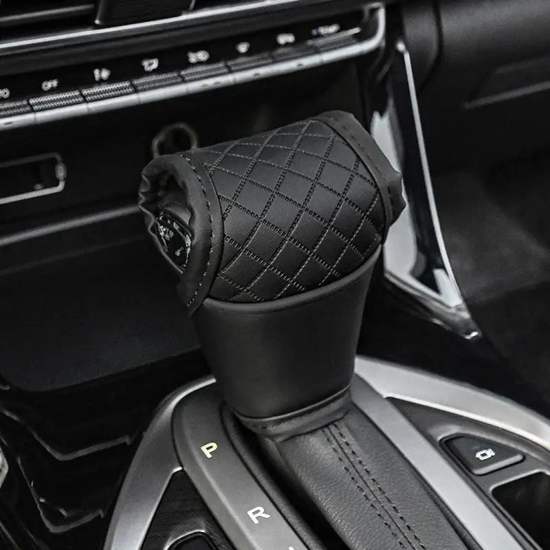PU Leather Car Gear Shift Knob Cover – Universal Non-Slip Protector