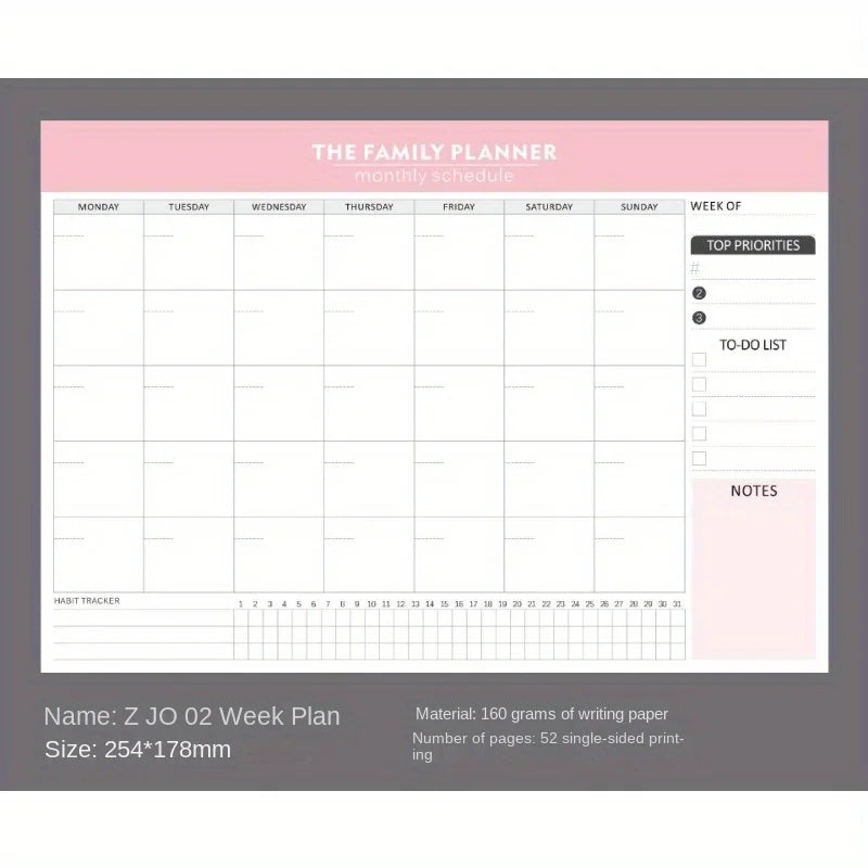 English Planner Pad Simplify Work Life Productivity Notebook Task